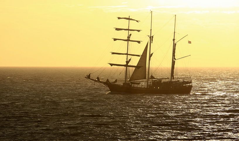 Segelschiff vor der Zeeland-Küste von MSP Canvas