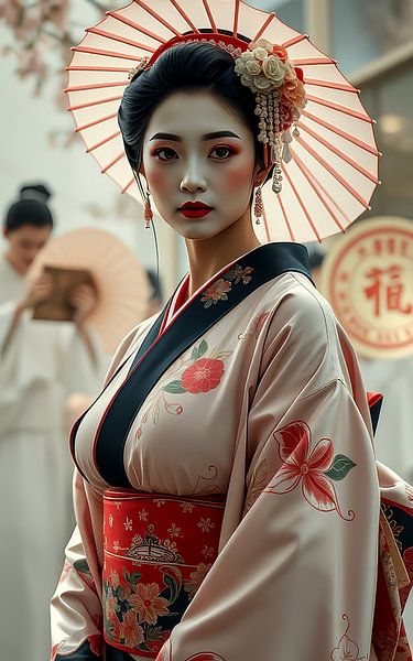 Portrait Japanese Geisha by Egon Zitter
