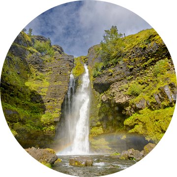 Gluggafoss waterval in IJsland tijdens een mooie dag van Sjoerd van der Wal Fotografie