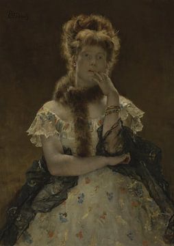 De Parijse sfinx, Alfred Stevens, 1877 van Atelier Liesjes