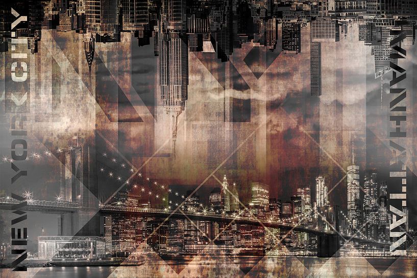 Modern Art MANHATTAN SKYLINES by Melanie Viola
