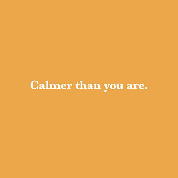 Big Lebowski - Calmer Than You Are | Filmzitat von Maarten Lans