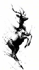 Hirsch am Rande der Bewegung von Fabio Luxia