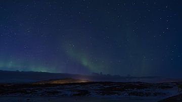 Noorderlicht boven Snæfellsnes van Timon Schneider