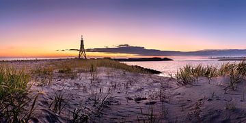 Strand van Cuxhafen bij zonsopgang van Voss fotografie