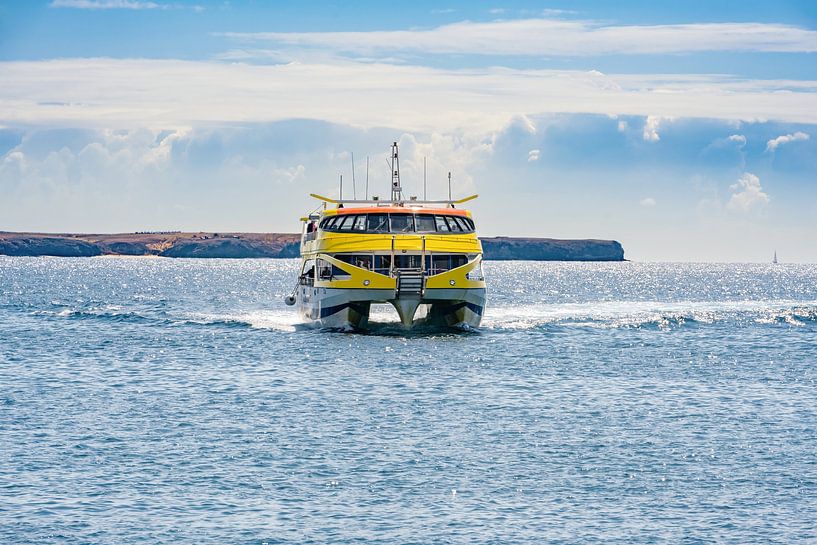 Catamaran ferry on the Atlantic between Lanzarote and Fuertev by Photo Art Thomas Klee