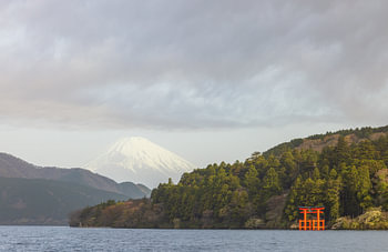 Berg Fuji - Ashi-See - Heiwa no Torii - Japan (Tokio)