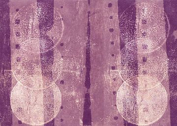 Art abstrait moderne. Formes en violet. sur Dina Dankers