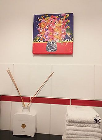 Peinture de fleurs joyeuses