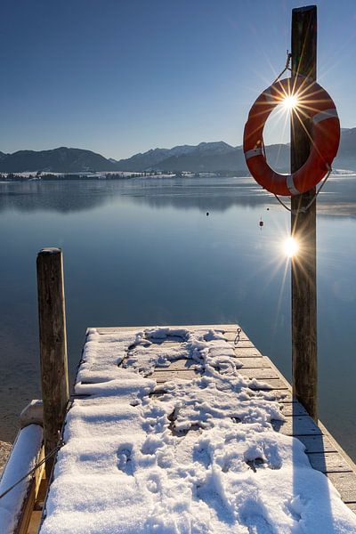 Zonsopgang bij het meer van Forggen van Andreas Müller