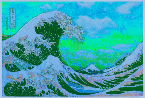 De grote golf van Kanagawa - groen