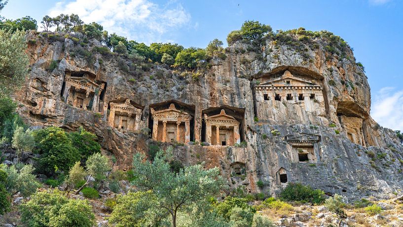 Lycian tombs of Kaunos, near Dalyan in Turkey by Jessica Lokker