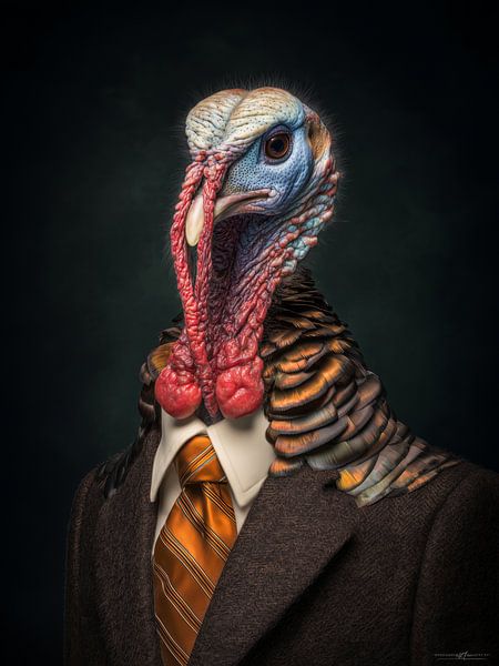 Gentleman turkey - majestic bird in a brown suit with by MArt