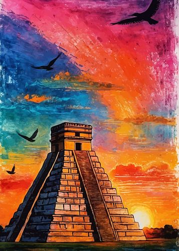 Chichen Itzá, zonsondergang