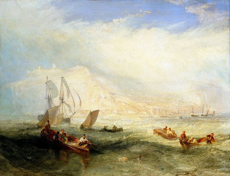 Line Fishing Off Hastings - William Turner von 1000 Schilderijen