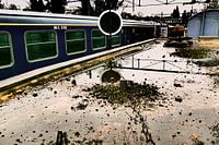 Eisenbahnmuseum - Dach des Wartungsschuppens
