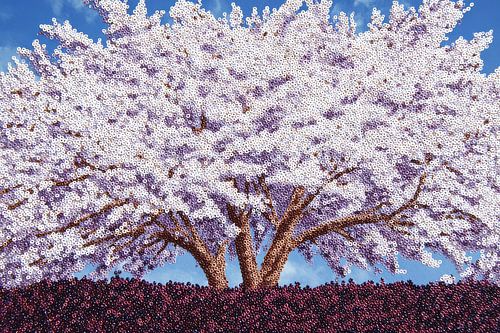 oosterse kunst bloesem boom