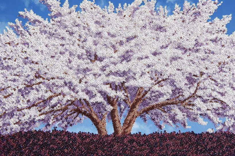 oriental art blossom tree by Egon Zitter