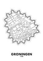 Stadskaart Groningen 1760