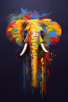 Peinture d'éléphant sur Preet Lambon