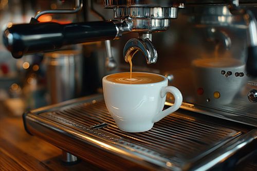 kop koffie of cappuccino drinken