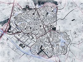 Carte de Houten avec le style 'White Winter' sur Maporia