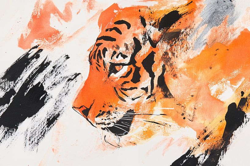 Abstract tiger painting art by Imperial Art House
