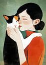 Kitty ik hou van je #kat van JBJart Justyna Jaszke thumbnail