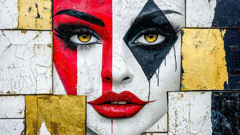 Masquerade of truth - Shattered illusion by Klaus Tesching - Art-AI