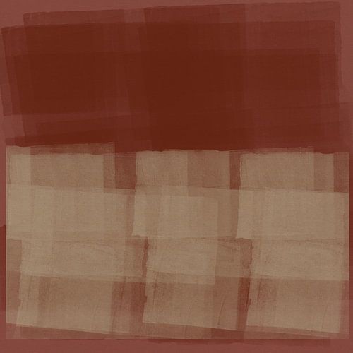 Terracotta en wit. Abstract kleurrijk schilderij geïnspireerd door Mark Rothko