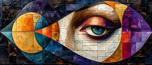 Visionen im Mosaik von Klaus Tesching - Art-AI