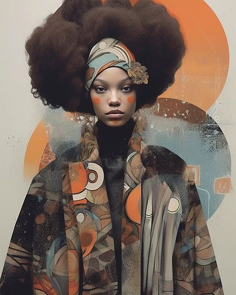 Portrait &quot;Fashion collage&quot; by Carla Van Iersel