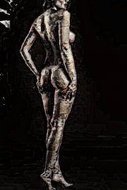 Eine nackte Frau mit nacktem Rücken und Gesäß von The Photo Artist