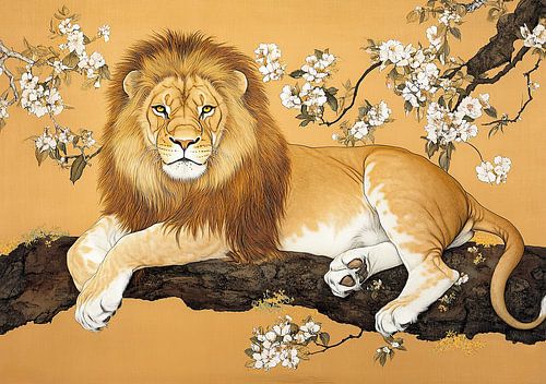 Leeuw poster kunstdruk