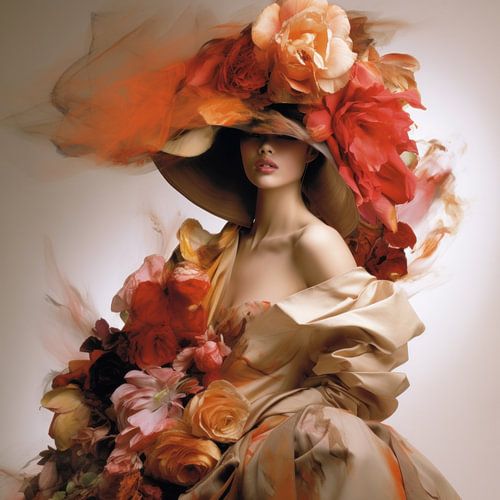 Digital art portret: "Flowers everywhere"