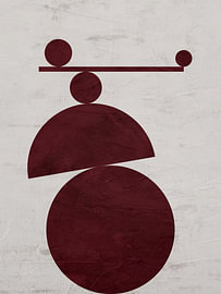 Contemporary minimalist geometric abstract art in earth tones. by Online Arts