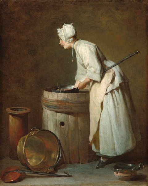 The Scullery Maid, Jean-Siméon Chardin by Masterful Masters