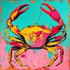 Pop-Art-Krabbe mit gemischten Medien von Roger VDB