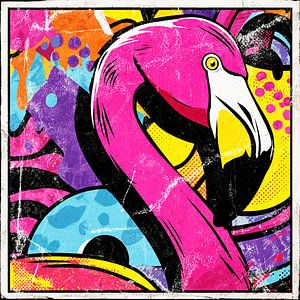 Flamant rose Pop Art n° 3