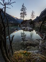 During the sunset at Hintersee