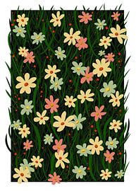 Verspielte Blumenwiese