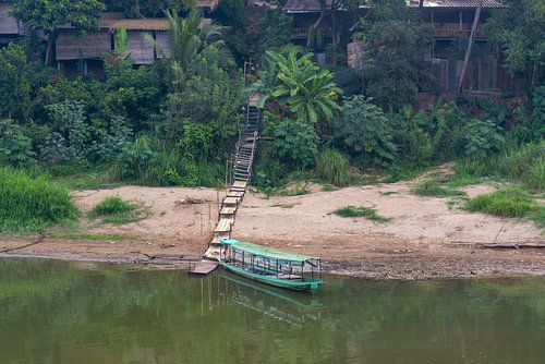 Nam Khan rivier in Luang Prabang