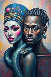 Couple avec serpent - Diversité culturelle sur Liona Toussaint