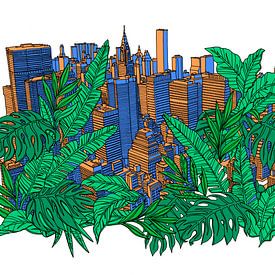 NY Stadt Dschungel von Maarten Schets