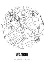 Wanroij (Noord-Brabant) | Karte | Schwarz und Weiß von Ortsdrucke