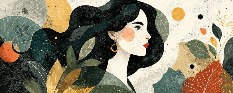 Vrouw Abstract van Kunst Kriebels