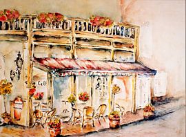 Een gezellig restaurantje in Bloemendaal. van Ineke de Rijk