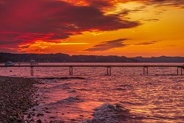 sunset Vejle Fjord, Denmark by Johan Landman