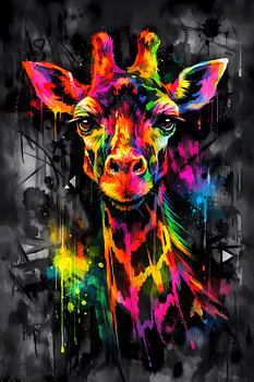 Neon Giraffe Glow – Tall Color Energy