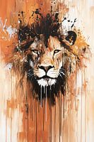 Abstract lion painting